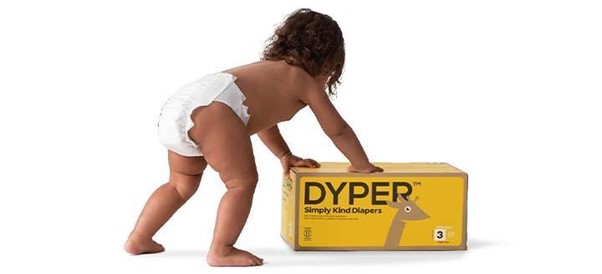 Baby with Dyper pack